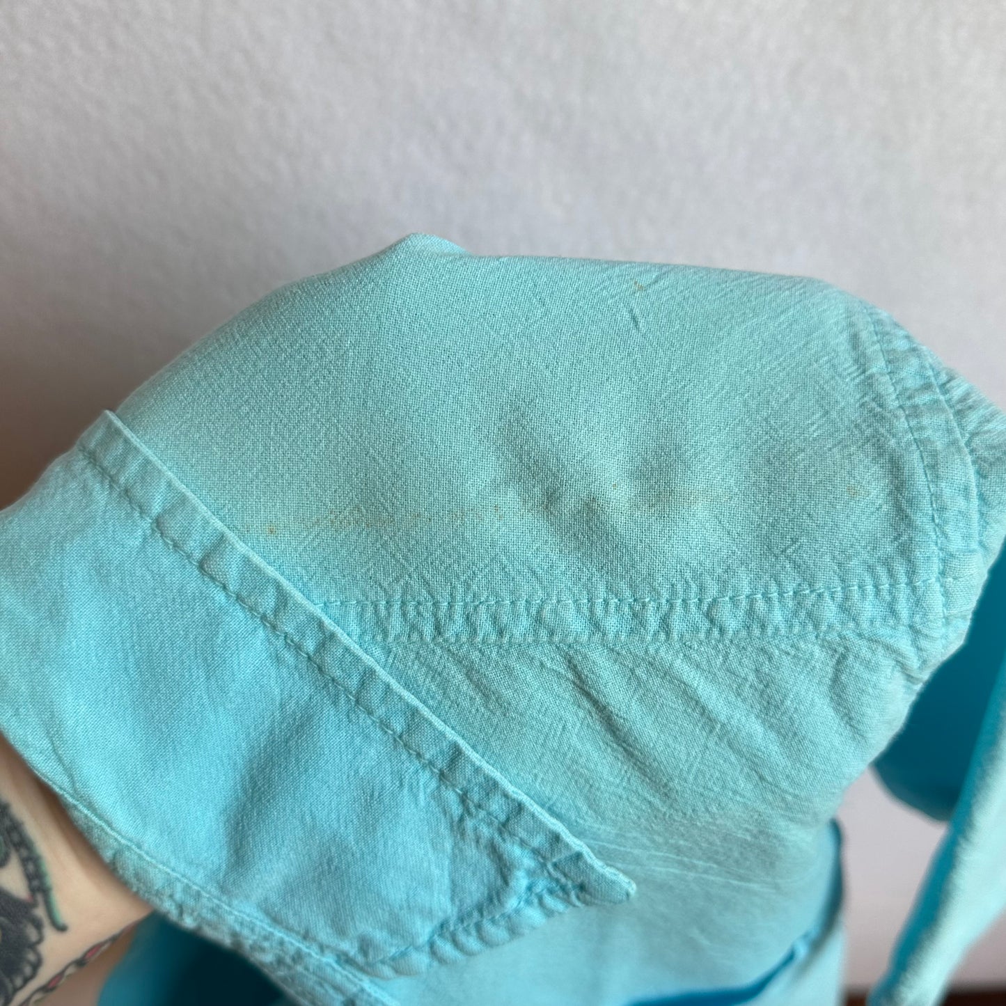 Blue cotton camp shirt - XL