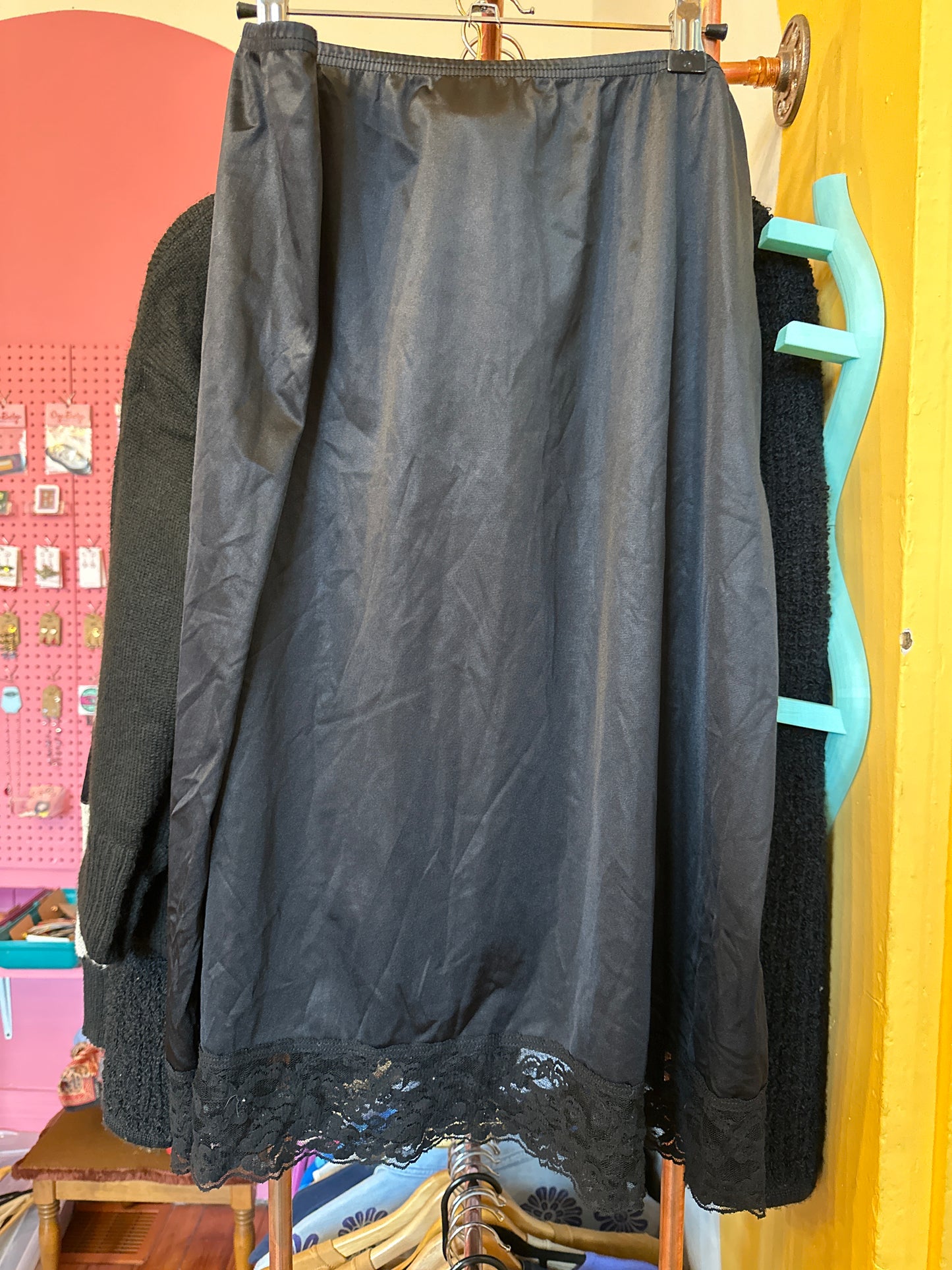 Black slip skirt 2X
