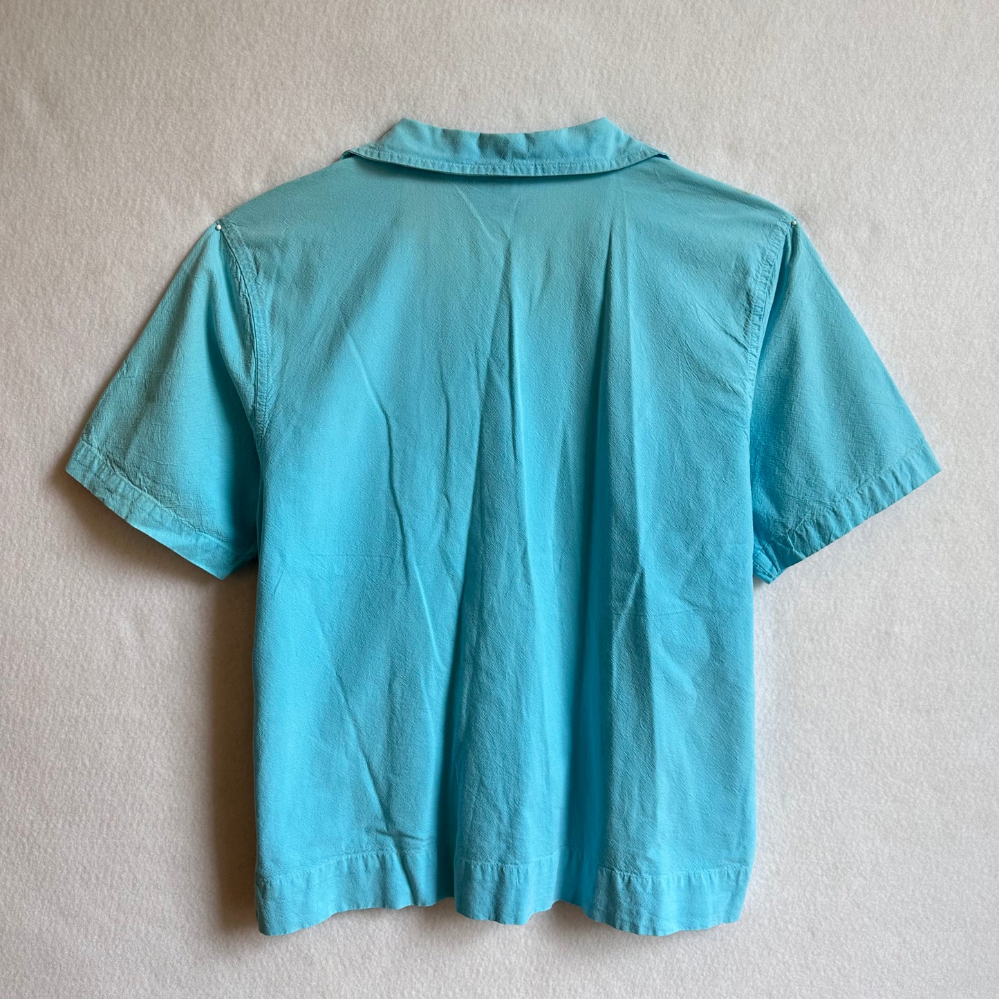Blue cotton camp shirt - XL